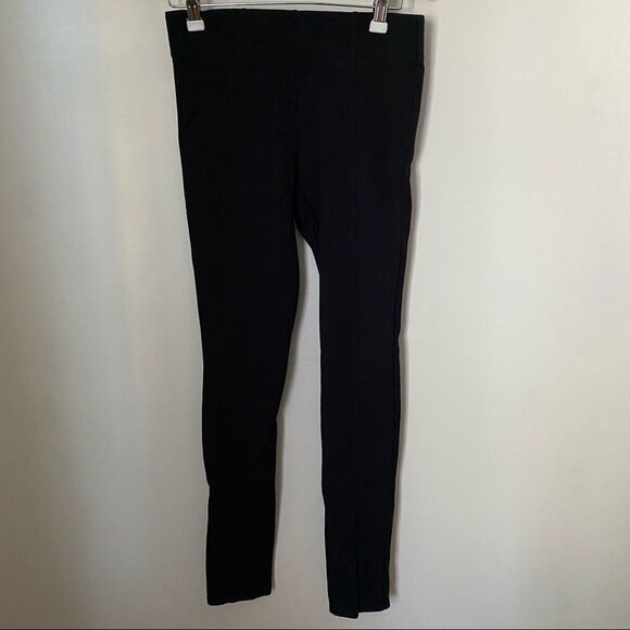 Talula Legging Pants Black Pleats Thick Athleisure Casual Neutral Trendy Cute - Picture 1 of 7